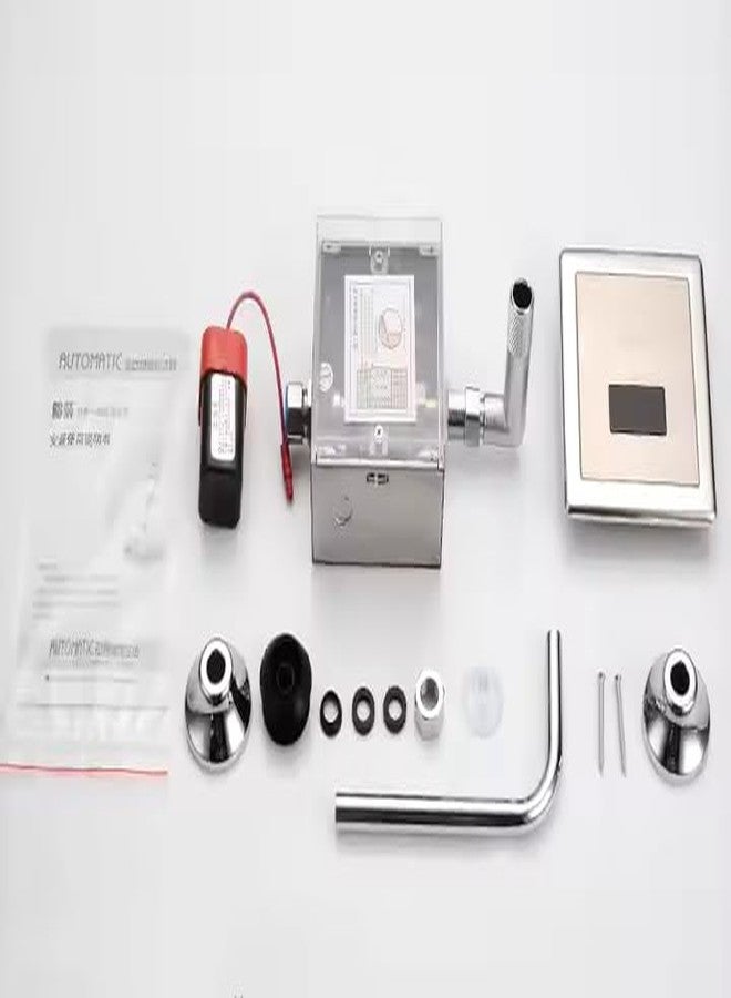 ELECRANGE جهاز شطف أوتوماتيكي للمبولة مثبت على الحائط من إلك رينج مزود بمستشعر، مناسب للحمامات والمنازل والفنادق والأماكن العامة، مزود بمصدر طاقة مزدوج، مطلي بالكروم - Image 3